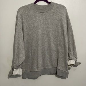 H&M sweatshirt with white button up sleeves